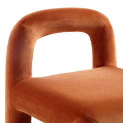 Libby Rust Velvet Dining Chair -Best Furniture Shop DCH 2160 RUST VEL detail2