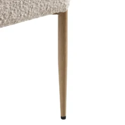 Fulbourn Taupe Boucle Dining Chair With Natural Wood Effect Legs -Best Furniture Shop DCH 2162 TAUPE BOUCLE NAT detail4
