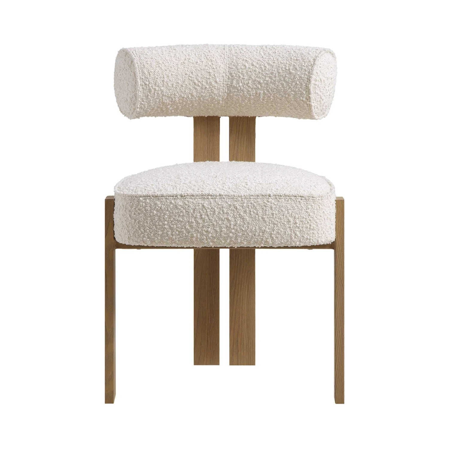 Ophelia Ecru Boucle Dining Chair 4 Ophelia Ecru Boucle Dining Chair - Image 4