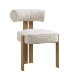 Ophelia Ecru Boucle Dining Chair 17 Ophelia Ecru Boucle Dining Chair -Best Furniture Shop DCH 2187 ECRU BOU WB2