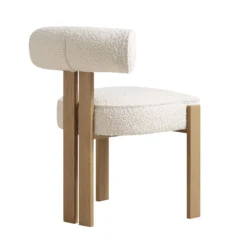 Ophelia Ecru Boucle Dining Chair 19 Ophelia Ecru Boucle Dining Chair -Best Furniture Shop DCH 2187 ECRU BOU WB4