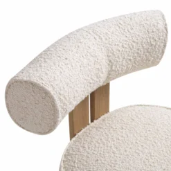 Ophelia Ecru Boucle Dining Chair 21 Ophelia Ecru Boucle Dining Chair -Best Furniture Shop DCH 2187 ECRU BOU detail1