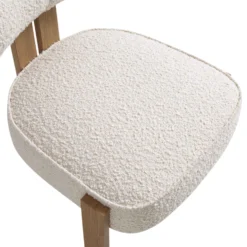 Ophelia Ecru Boucle Dining Chair 22 Ophelia Ecru Boucle Dining Chair -Best Furniture Shop DCH 2187 ECRU BOU detail2
