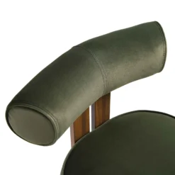 Ophelia Moss Green Velvet Dining Chair -Best Furniture Shop DCH 2187 MOSS VEL WALN detail1