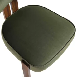 Ophelia Moss Green Velvet Dining Chair -Best Furniture Shop DCH 2187 MOSS VEL WALN detail2