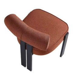 Ophelia Terracotta Fabric Dining Chair -Best Furniture Shop DCH 2187 TERRA FAB BLACK WB6