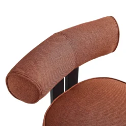 Ophelia Terracotta Fabric Dining Chair -Best Furniture Shop DCH 2187 TERRA FAB BLACK detail1