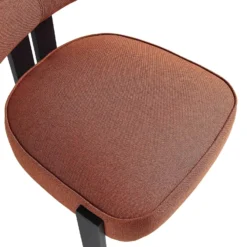 Ophelia Terracotta Fabric Dining Chair -Best Furniture Shop DCH 2187 TERRA FAB BLACK detail2