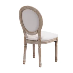 Lainston Set Of 2 Classic Limewashed Wooden Dining Chairs, Beige -Best Furniture Shop DCH 88 BEIGE 2P WB5