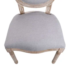 Lainston Set Of 2 Classic Limewashed Wooden Dining Chairs, Grey 18 Lainston Set Of 2 Classic Limewashed Wooden Dining Chairs, Grey -Best Furniture Shop DCH 88 GREY 2P detail2