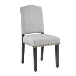 Draycott Set Of 2 Grey Fabric Dining Chairs -Best Furniture Shop DCH LW8113 GREYFAB 2P 1