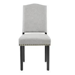 Draycott Set Of 2 Grey Fabric Dining Chairs -Best Furniture Shop DCH LW8113 GREYFAB 2P 2