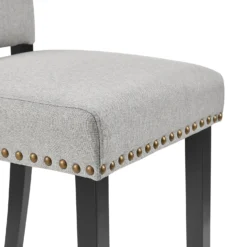 Draycott Set Of 2 Grey Fabric Dining Chairs -Best Furniture Shop DCH LW8113 GREYFAB 2P detail2