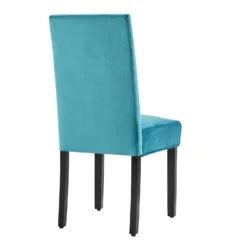 Maidwell Set Of 2 Air Blue Velvet Dining Chairs -Best Furniture Shop DCH LW8116 ABLUEVEL 2P 4