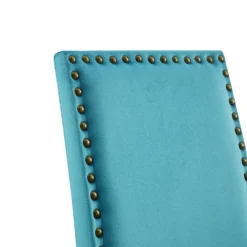 Maidwell Set Of 2 Air Blue Velvet Dining Chairs -Best Furniture Shop DCH LW8116 ABLUEVEL 2P detail1