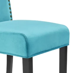 Maidwell Set Of 2 Air Blue Velvet Dining Chairs -Best Furniture Shop DCH LW8116 ABLUEVEL 2P detail2