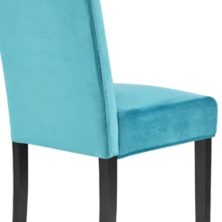 Maidwell Set Of 2 Air Blue Velvet Dining Chairs -Best Furniture Shop DCH LW8116 ABLUEVEL 2P detail3