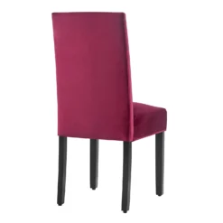 Maidwell Set Of 2 Crimson Red Velvet Dining Chairs -Best Furniture Shop DCH LW8116 REDVEL 2P 4