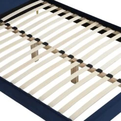 Gidea Velvet Upholstered Bed Frame With Scalloped Headboard & Golden Chrome Legs -Best Furniture Shop DSC 8765 scaled