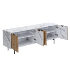 Aspen Oak And Marble Effect 150cm Wide TV Unit -Best Furniture Shop DSC 9683