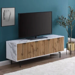 Aspen Oak And Marble Effect 150cm Wide TV Unit -Best Furniture Shop DSC 9787