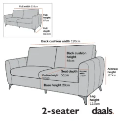 Noak 2-Seater Grey Woven Fabric Sofa With Chrome Legs -Best Furniture Shop Dimensional Drawings AUGUST 2022 AYSF 014 2ST d5aeac49 e2ef 459b 9d10 ee4bc87b7e46