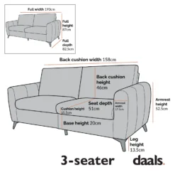 Noak 3-Seater Grey Woven Fabric Sofa With Chrome Legs -Best Furniture Shop Dimensional Drawings AUGUST 2022 AYSF 014 3ST dedbf775 6ff9 4e29 b1a7 8695cec552a2