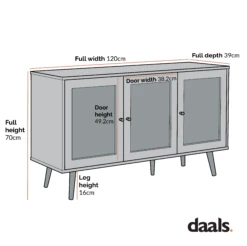 Frances Woven Rattan 3-Door Sideboard, White -Best Furniture Shop Dimensional Drawings AUGUST 2022 FTSB001 4fb03710 5fd9 40aa 81ef 03b7b64d9cfa