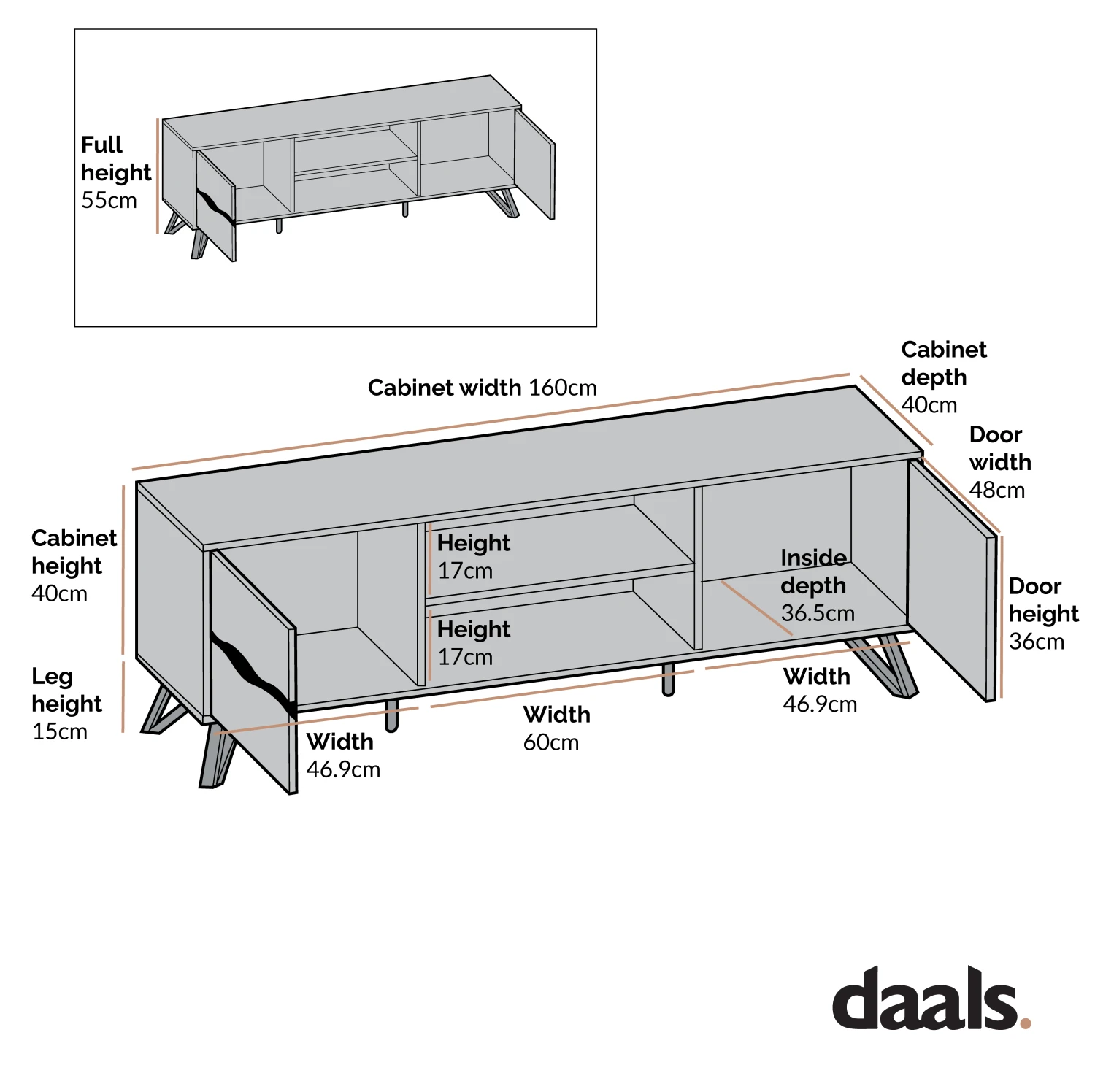 Weston Oak Effect Wide TV Unit 6 Weston Oak Effect Wide TV Unit - Image 6