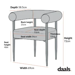 Fulbourn Taupe Boucle Dining Chair With Natural Wood Effect Legs -Best Furniture Shop Dimensional Drawings June 2023 DCH 2162 f39b935c a623 490e b25a 4cd5290d476c