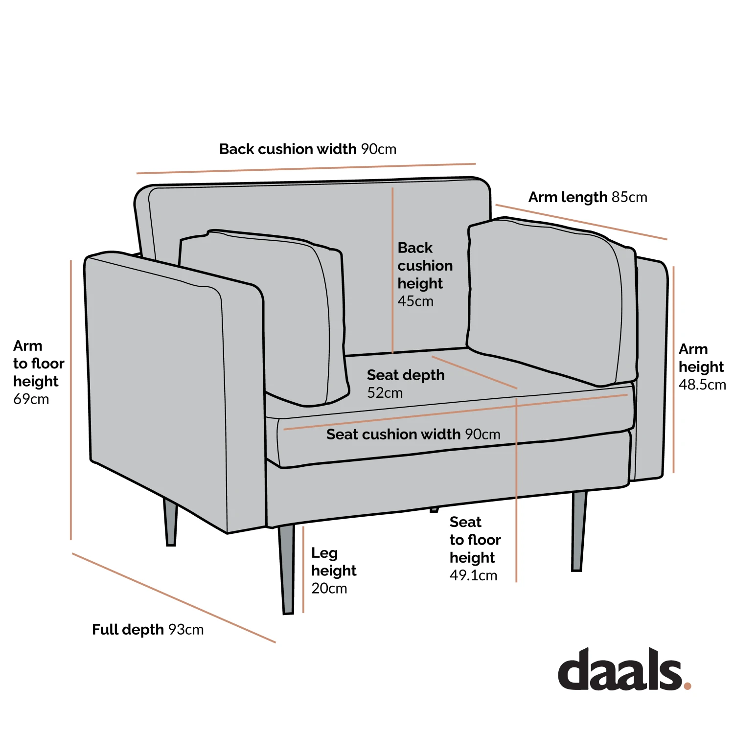 Pelham Grey Velvet Fabric Armchair 6 Pelham Grey Velvet Fabric Armchair - Image 6