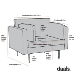 Pelham Moss Green Velvet Fabric Armchair -Best Furniture Shop Dimensional Drawings LVSF 386 1ST b3730df9 23bd 4fd1 b9a8 b0edc050a7db