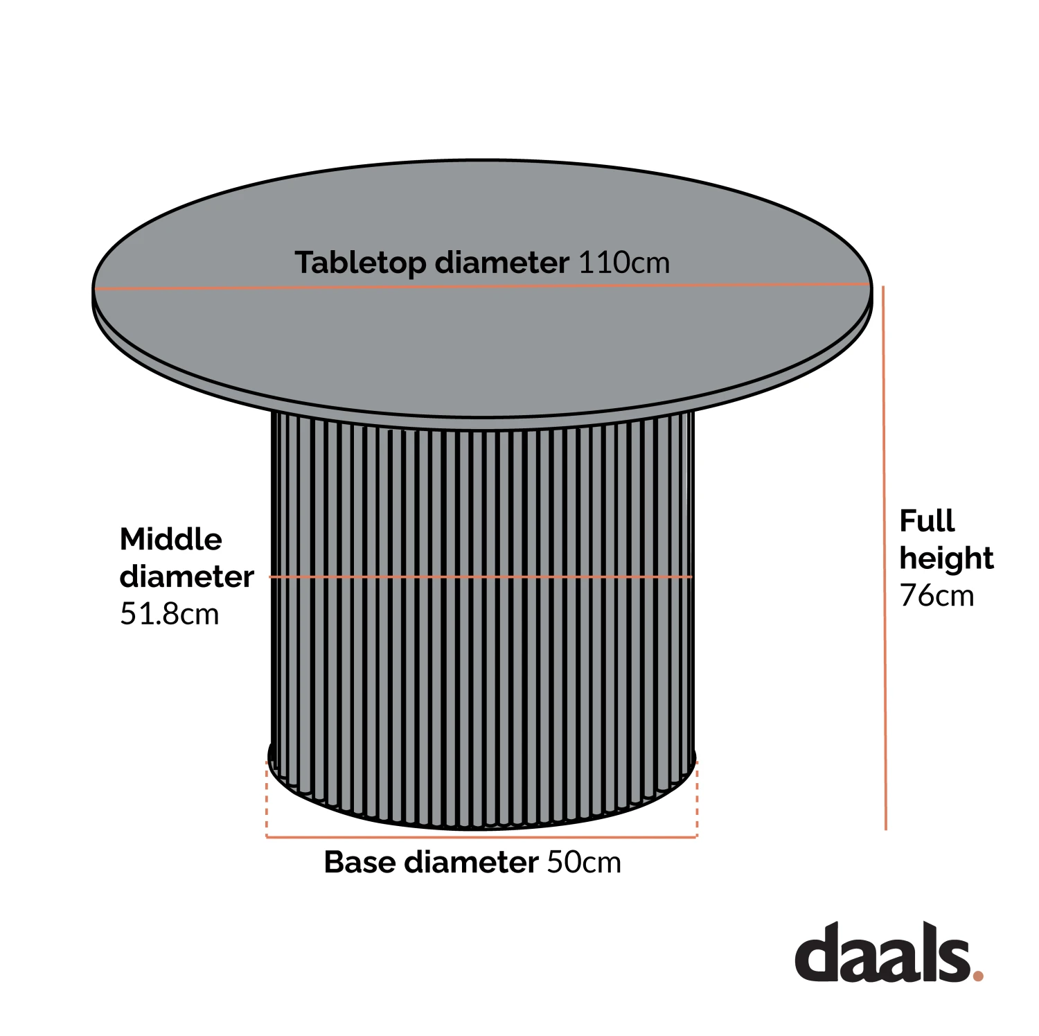 Maru Round Oak Pedestal Dining Table, Black 5 Maru Round Oak Pedestal Dining Table, Black - Image 5