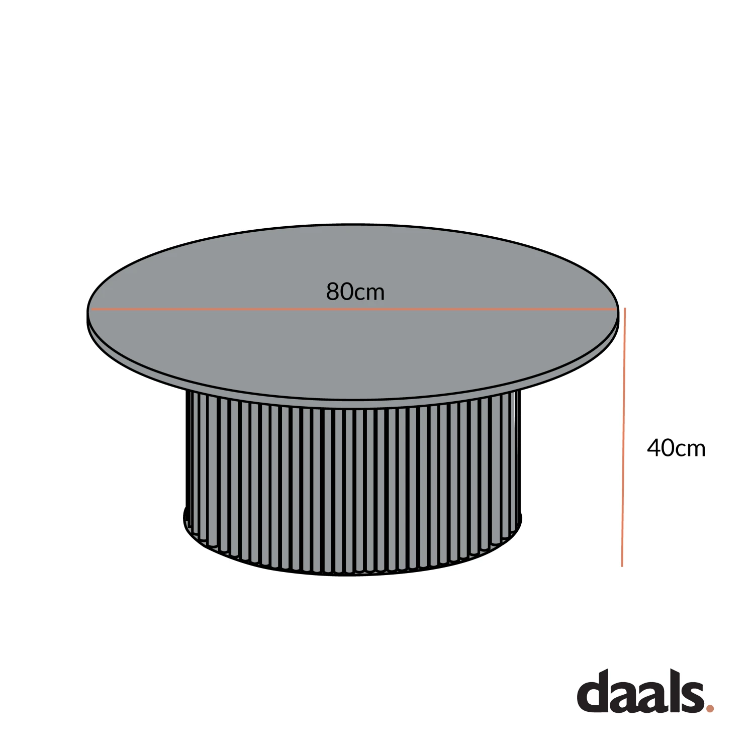 Maru Round Oak Pedestal Coffee Table, Sage Green 6 Maru Round Oak Pedestal Coffee Table, Sage Green - Image 6