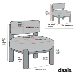 Okja Ecru Sherpa Faux Shearling Accent Chair -Best Furniture Shop Dimensional Drawings Mar 2023 ACH 728
