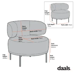 Penn Taupe Boucle Wing Back Accent Chair -Best Furniture Shop Dimensional Drawings Mar 2023 ACH 750