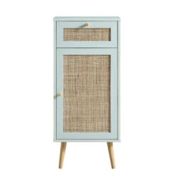 Frances Woven Rattan 1-Door Bathroom Cabinet, Mint 15 Frances Woven Rattan 1-Door Bathroom Cabinet, Mint -Best Furniture Shop FT BAC 01 SAGE WB1