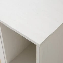 Frances Woven Rattan Drinks Cabinet, White -Best Furniture Shop FT CAB 02 WHITE detail3