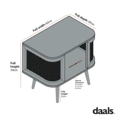 Izzy Curved Rattan Bedside Table, Walnut -Best Furniture Shop FT CurvedRange FT BST 04 3 2c974df5 ac0c 4d36 9438 3410ca423096