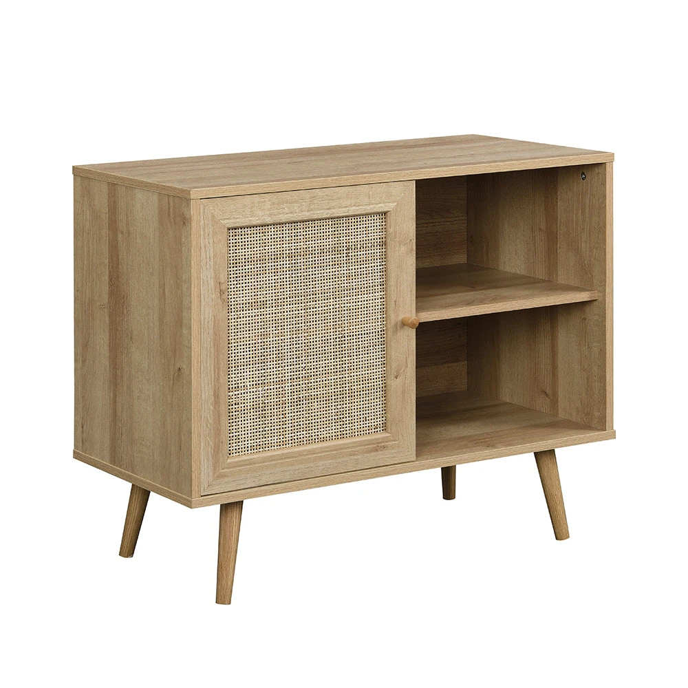 Frances Woven Rattan 1-Door Cabinet In Natural 5 Frances Woven Rattan 1-Door Cabinet In Natural - Image 5