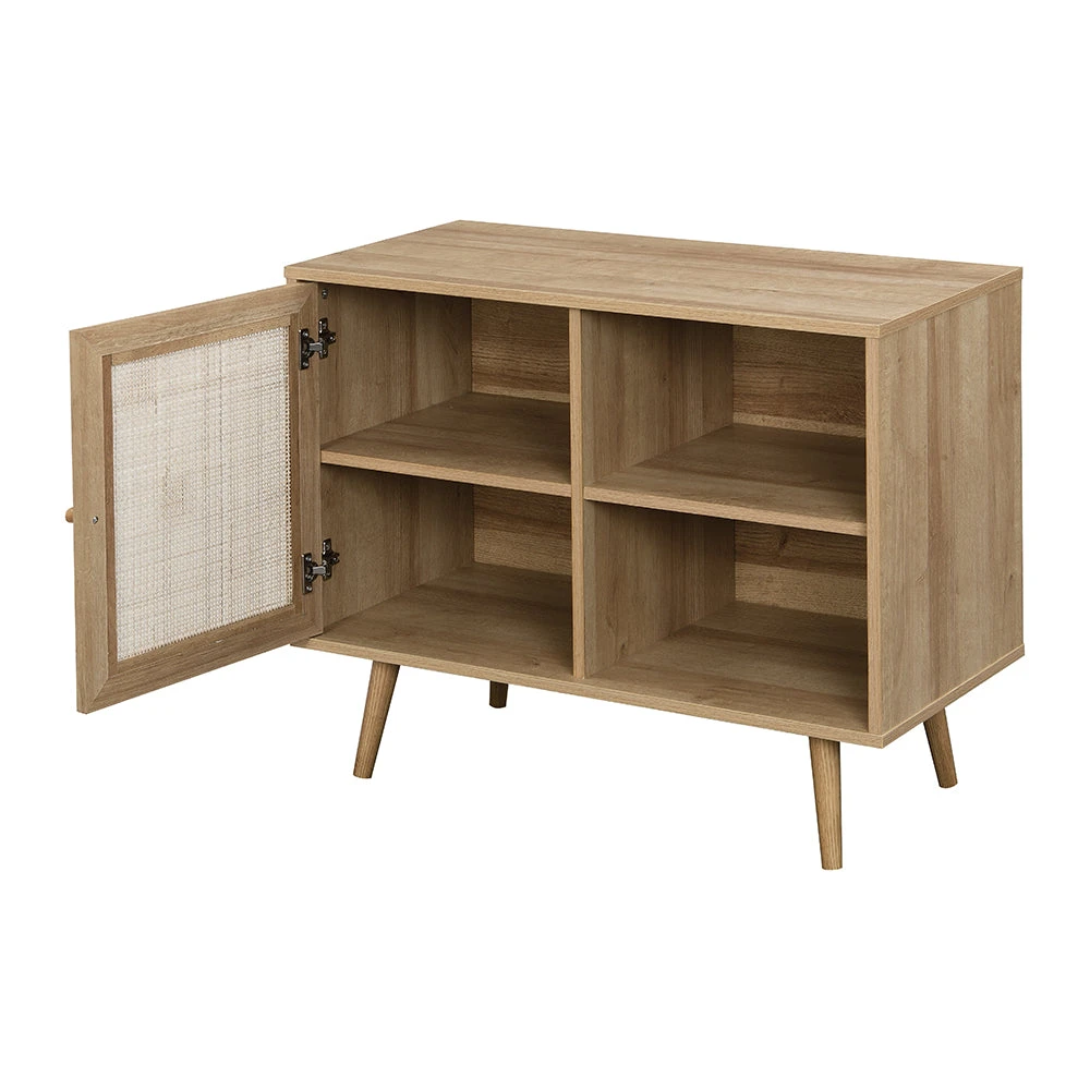 Frances Woven Rattan 1-Door Cabinet In Natural 6 Frances Woven Rattan 1-Door Cabinet In Natural - Image 6
