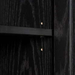 Frances Woven Rattan Tallboy Bathroom Unit, Black -Best Furniture Shop FT TALLB 01 BLACK detail6