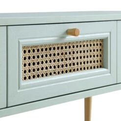 Anya Woven Rattan 3-Drawer TV Unit In Mint -Best Furniture Shop FT TV 001 SAGE detail2