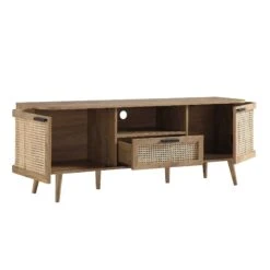 Izzy Curved Rattan 150cm TV Unit, Natural -Best Furniture Shop FT TV 03 NAT WB3