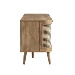 Izzy Curved Rattan 150cm TV Unit, Natural -Best Furniture Shop FT TV 03 NAT WB4