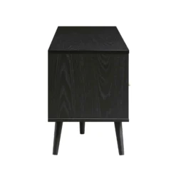 Frances Woven Rattan 160cm 3-Drawer TV Unit, Black -Best Furniture Shop FT TV 05 BLACK WB5