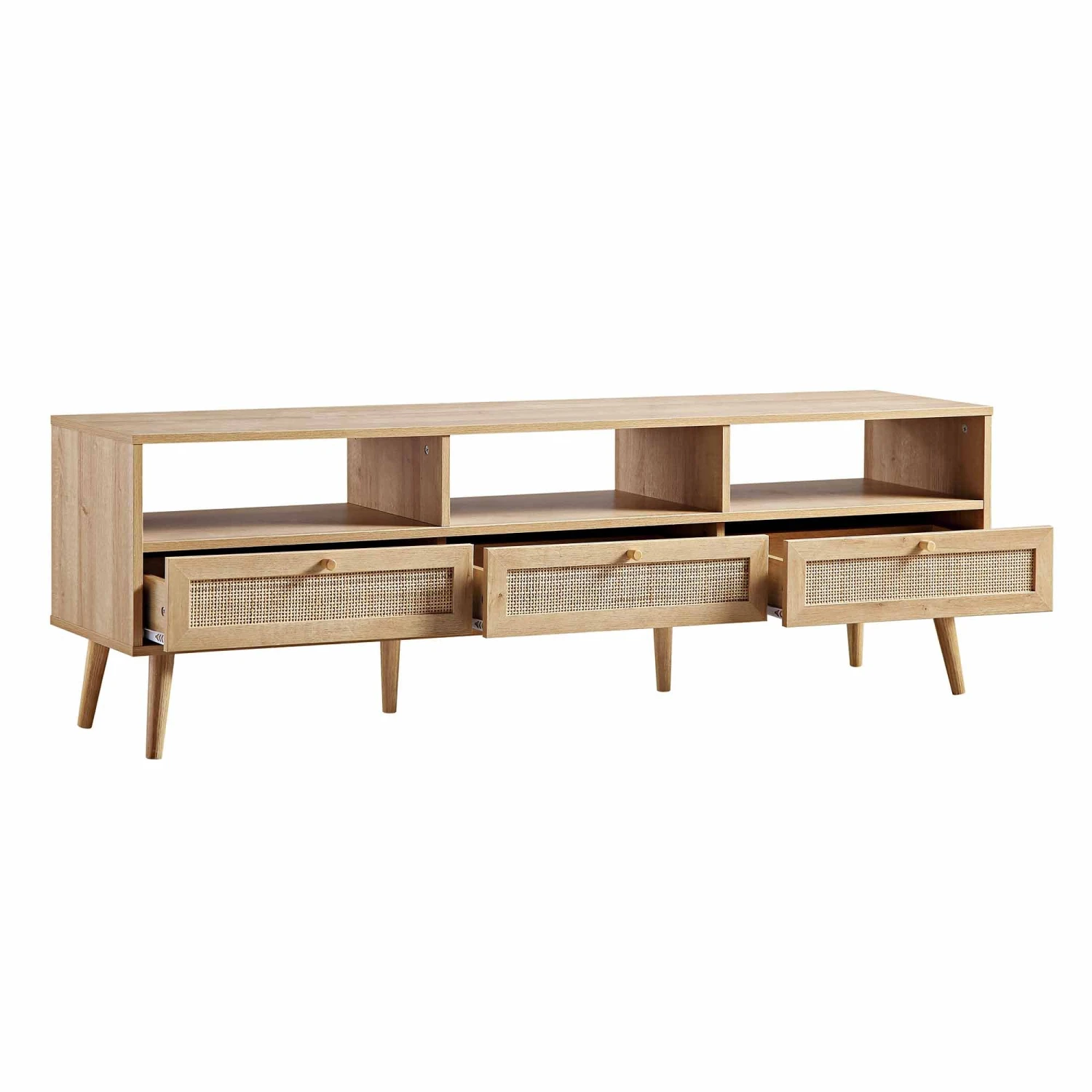 Frances Woven Rattan 160cm 3-Drawer TV Unit, Natural 7 Frances Woven Rattan 160cm 3-Drawer TV Unit, Natural - Image 7