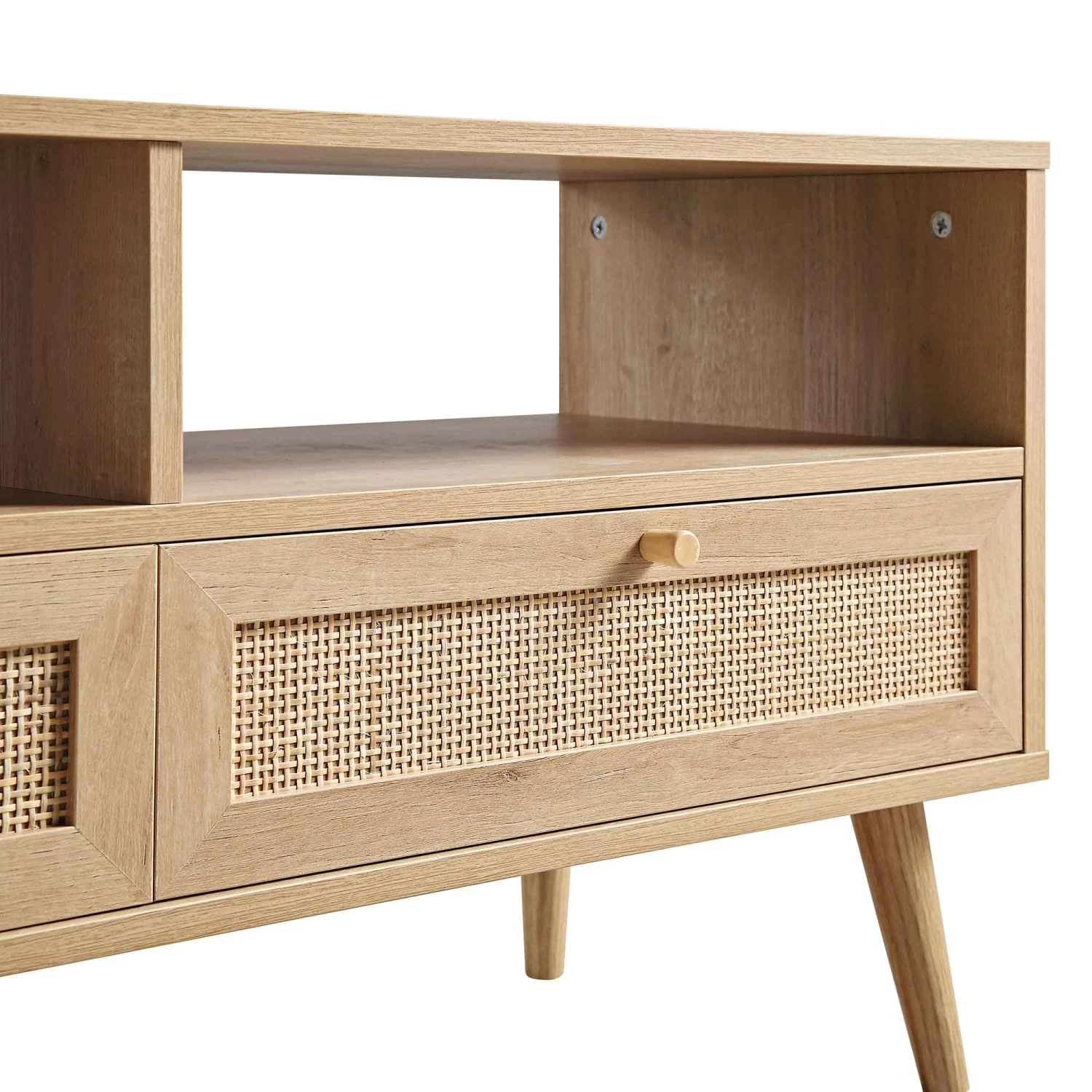 Frances Woven Rattan 160cm 3-Drawer TV Unit, Natural 11 Frances Woven Rattan 160cm 3-Drawer TV Unit, Natural - Image 11