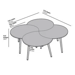 Monza 4-in-1 Walnut Effect Coffee Table 16 Monza 4-in-1 Walnut Effect Coffee Table -Best Furniture Shop Furniture Dimensions BSD 054