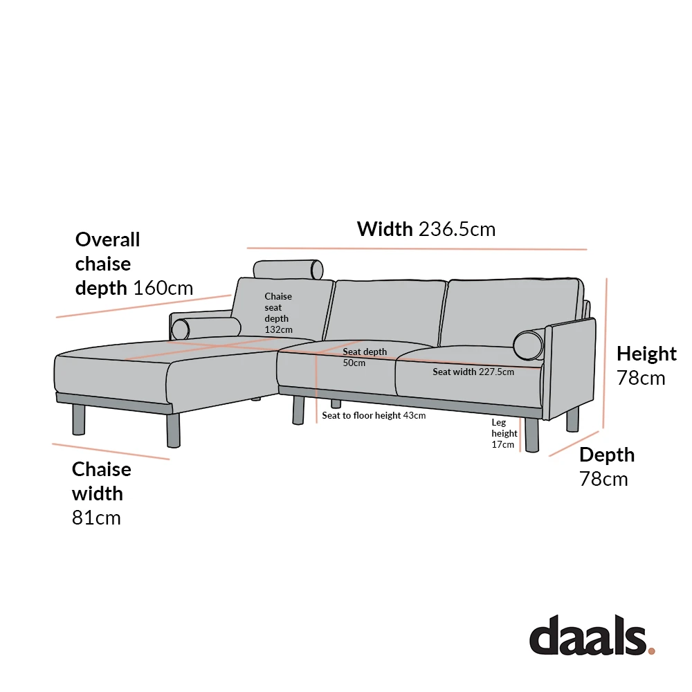 Timber Oatmeal Fabric Sofa, Large 3-Seater Chaise Sofa Left Hand 6 Timber Oatmeal Fabric Sofa, Large 3-Seater Chaise Sofa Left Hand - Image 6